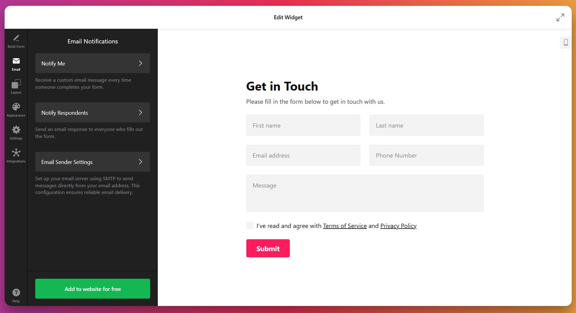 Set Up Email Notifications for Your WordPress Form