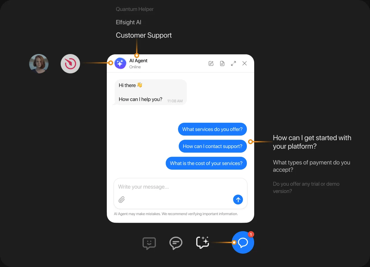 Automate sales and support with AI assistant
