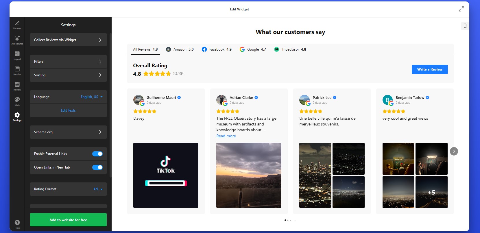 How to add reviews to WordPress website: final settings