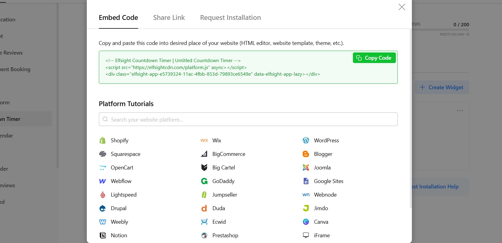 How to embed Countdown Timer on HTML: embed code