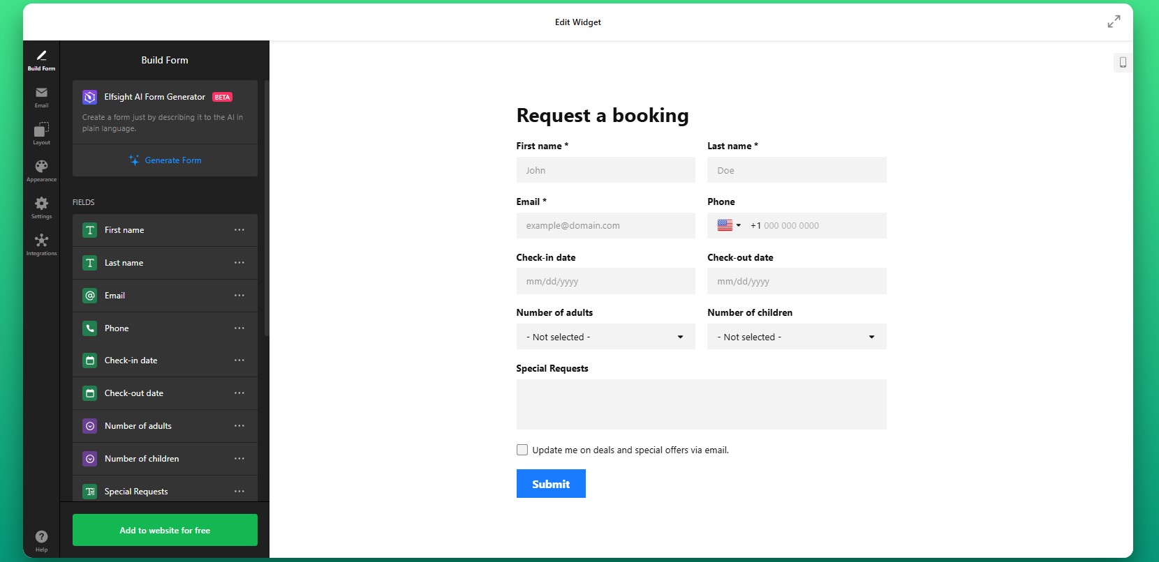 How to add a form to Shopify: customize fields