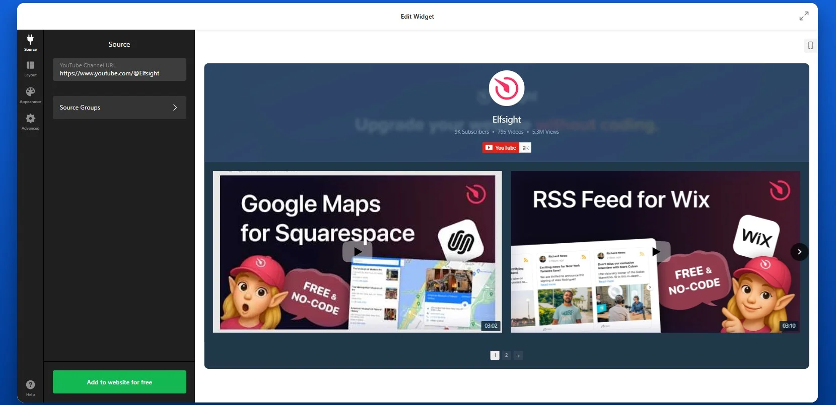 How to add a YouTube video to Wix: add source