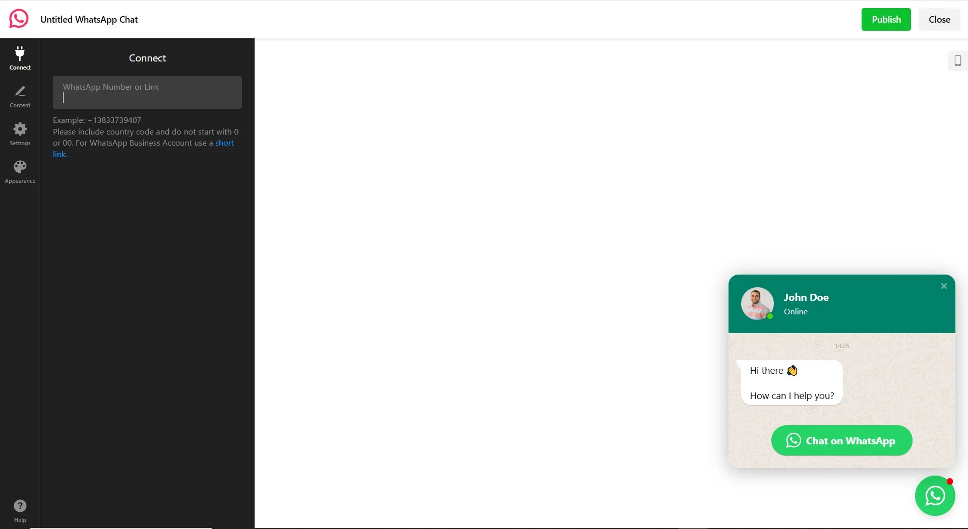 Connect your WhatsApp chat