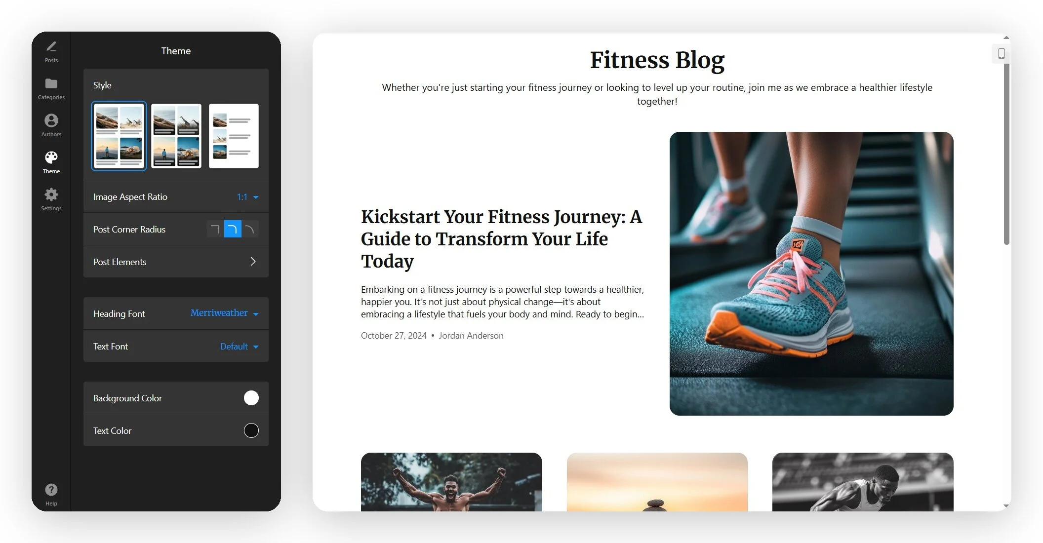 Customize your blog theme