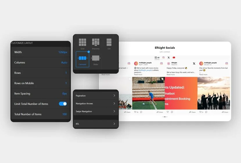 Adjust your Social Feed layout