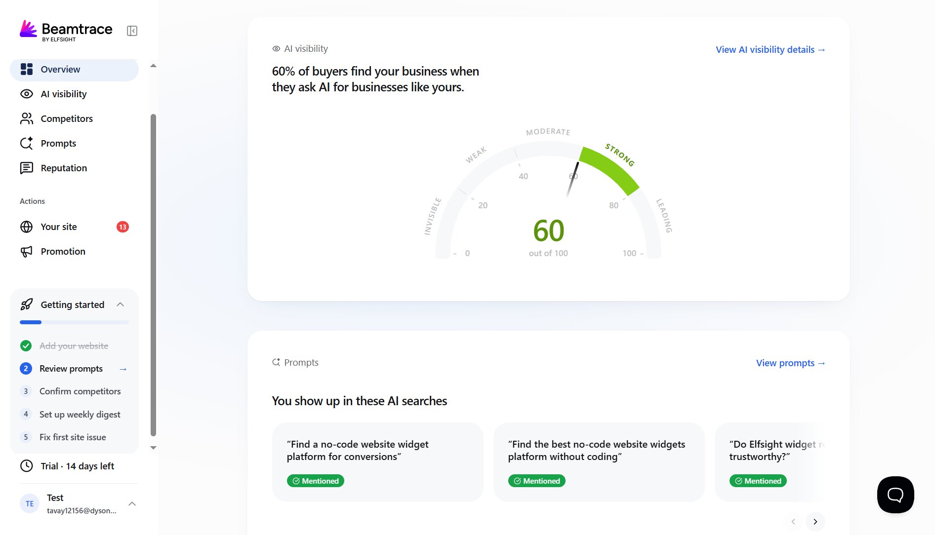 Best AI visibility tools - Beamtrace